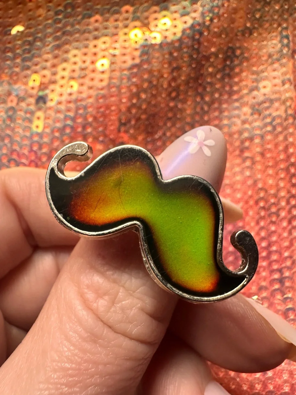 Mustache Shaped Mood Ring